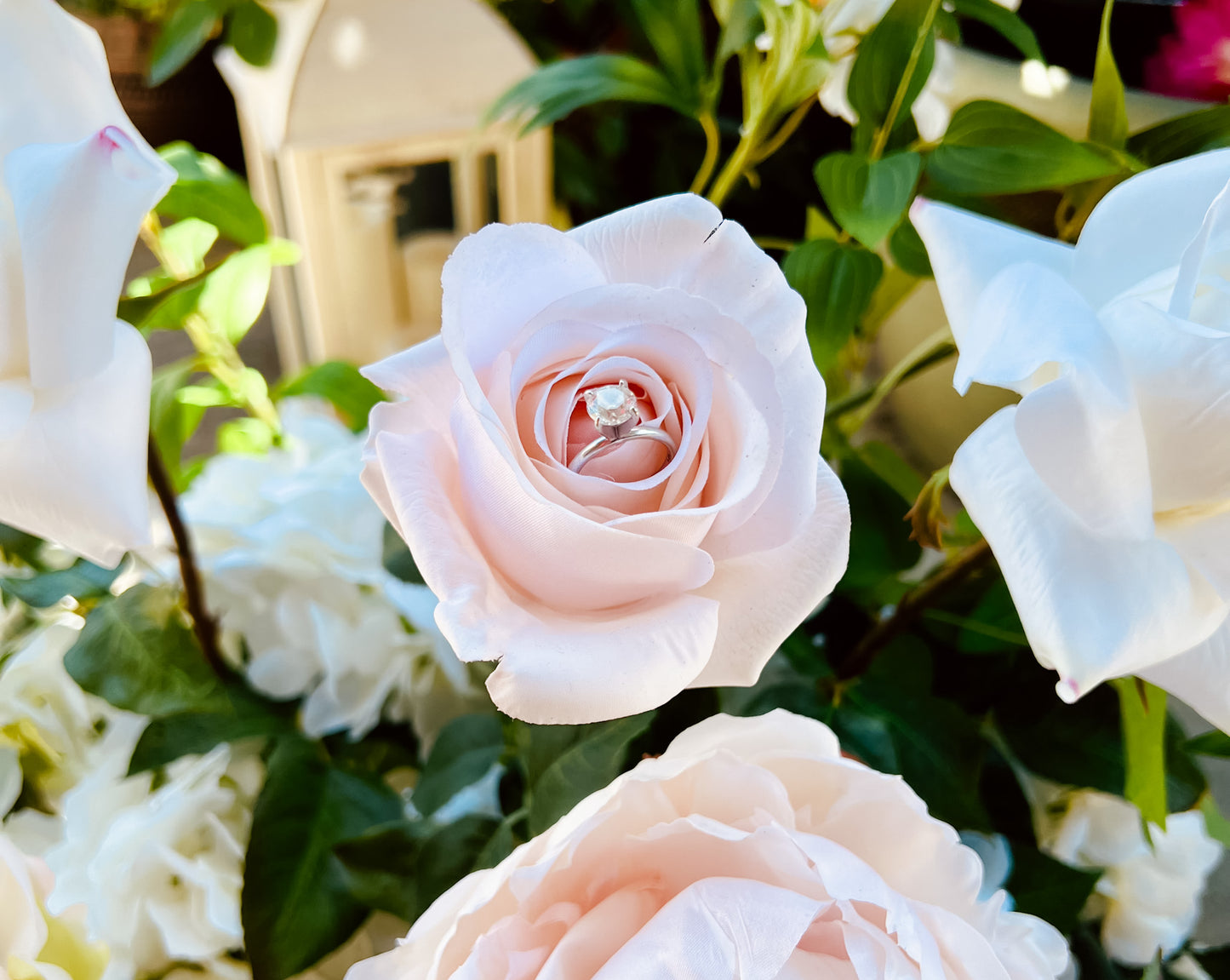 Silk wedding flowers rental