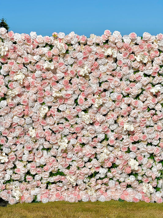 Pink flower wall for rent in Portland and Vancouver